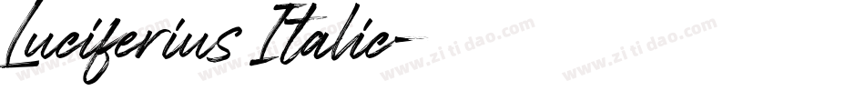 Luciferius Italic字体转换